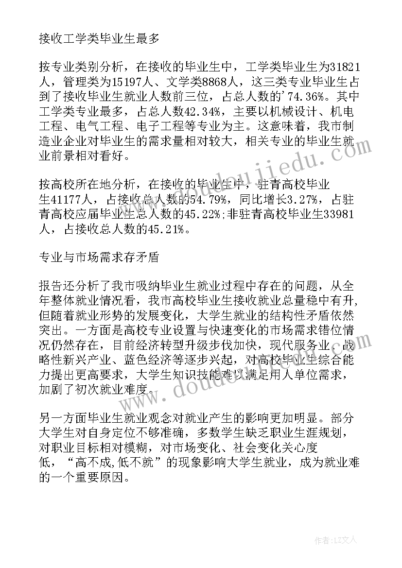 最新学生毕业生就业质量报告(模板5篇)