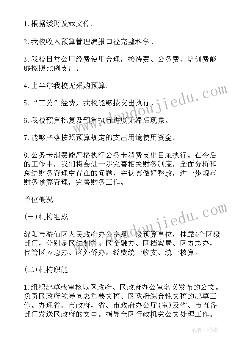 2023年预算情况报告填 预算执行情况自查报告(实用9篇)