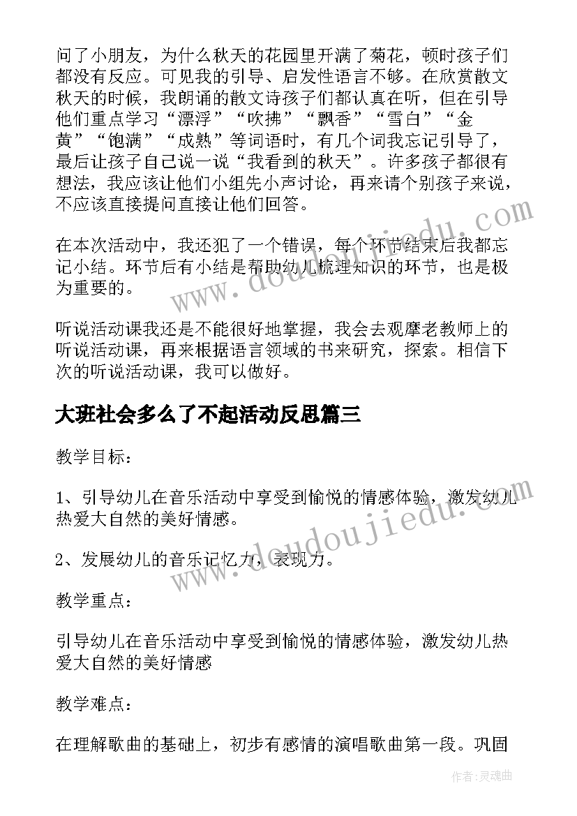 大班社会多么了不起活动反思 大班教案谁是了不起的人教案及教学反思(模板5篇)