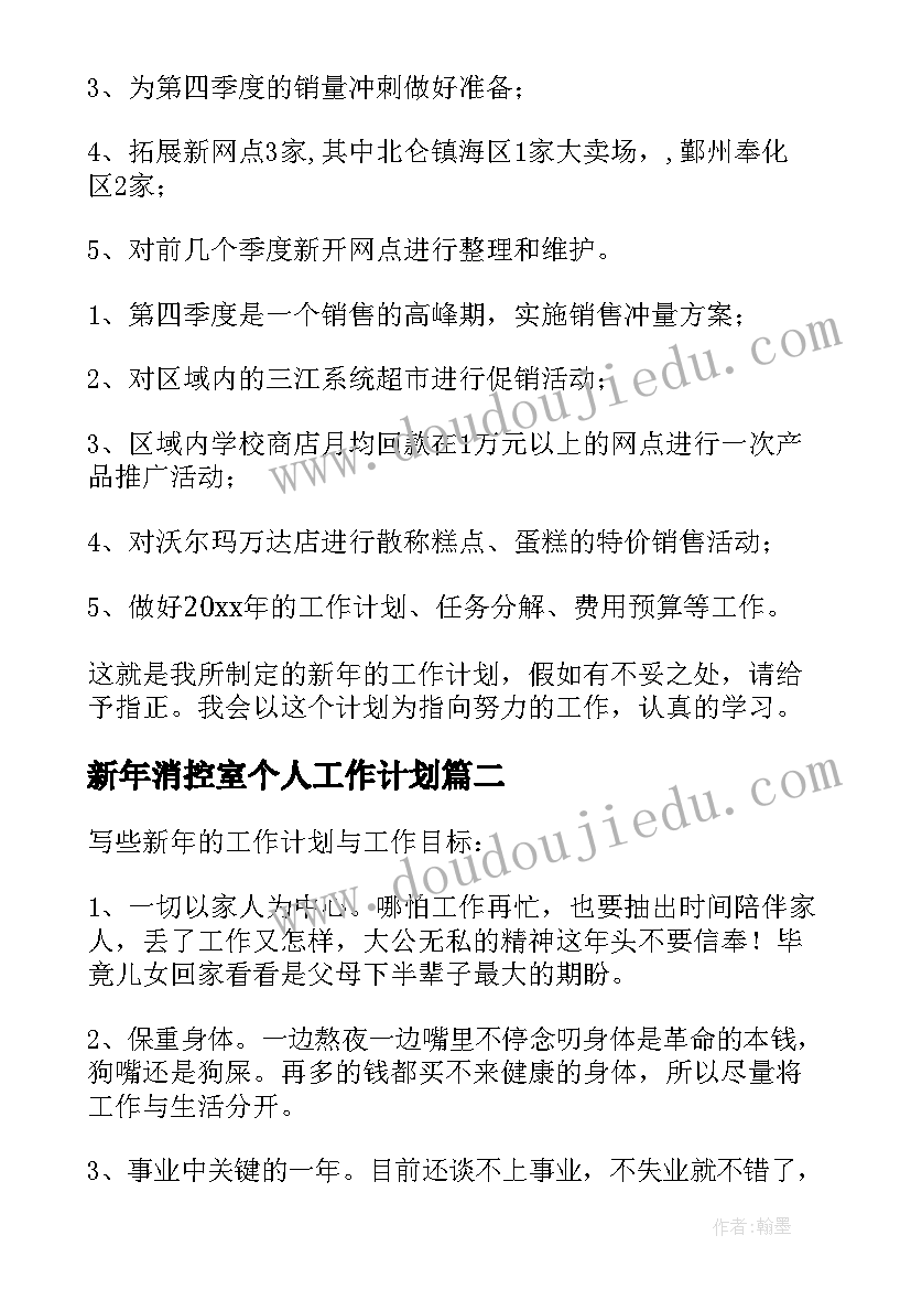 2023年新年消控室个人工作计划(精选5篇)