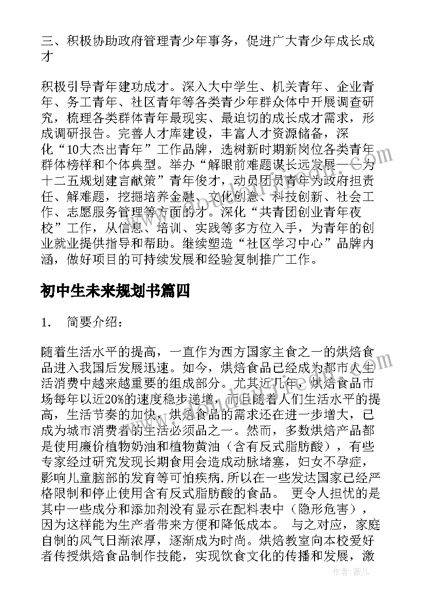 最新初中生未来规划书(大全5篇)