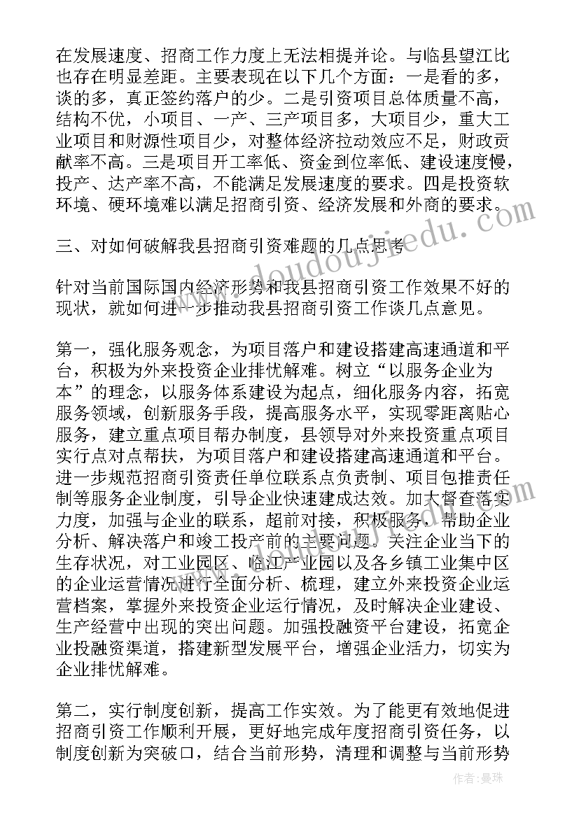 招商引资述责述廉报告(精选6篇)