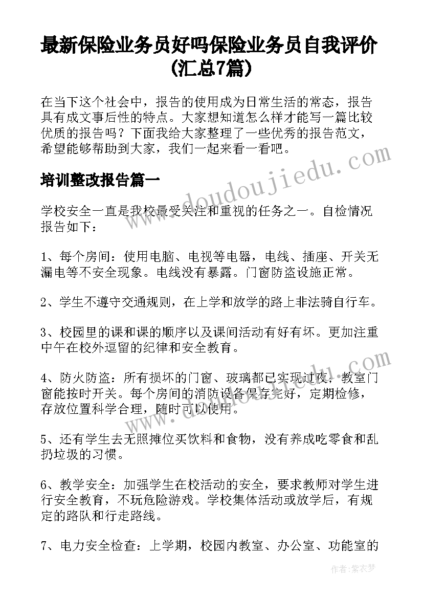 最新保险业务员好吗 保险业务员自我评价(汇总7篇)