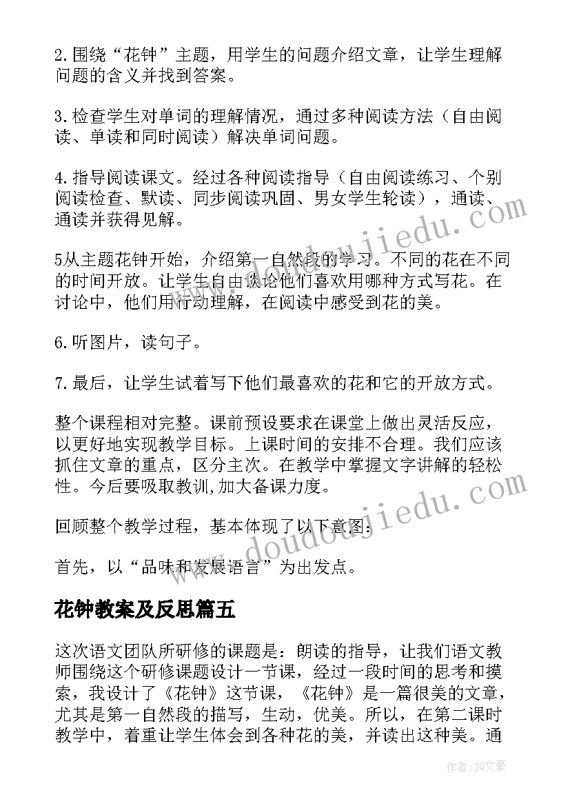 2023年花钟教案及反思(优质6篇)