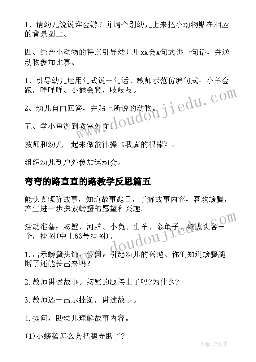 2023年弯弯的路直直的路教学反思(汇总5篇)