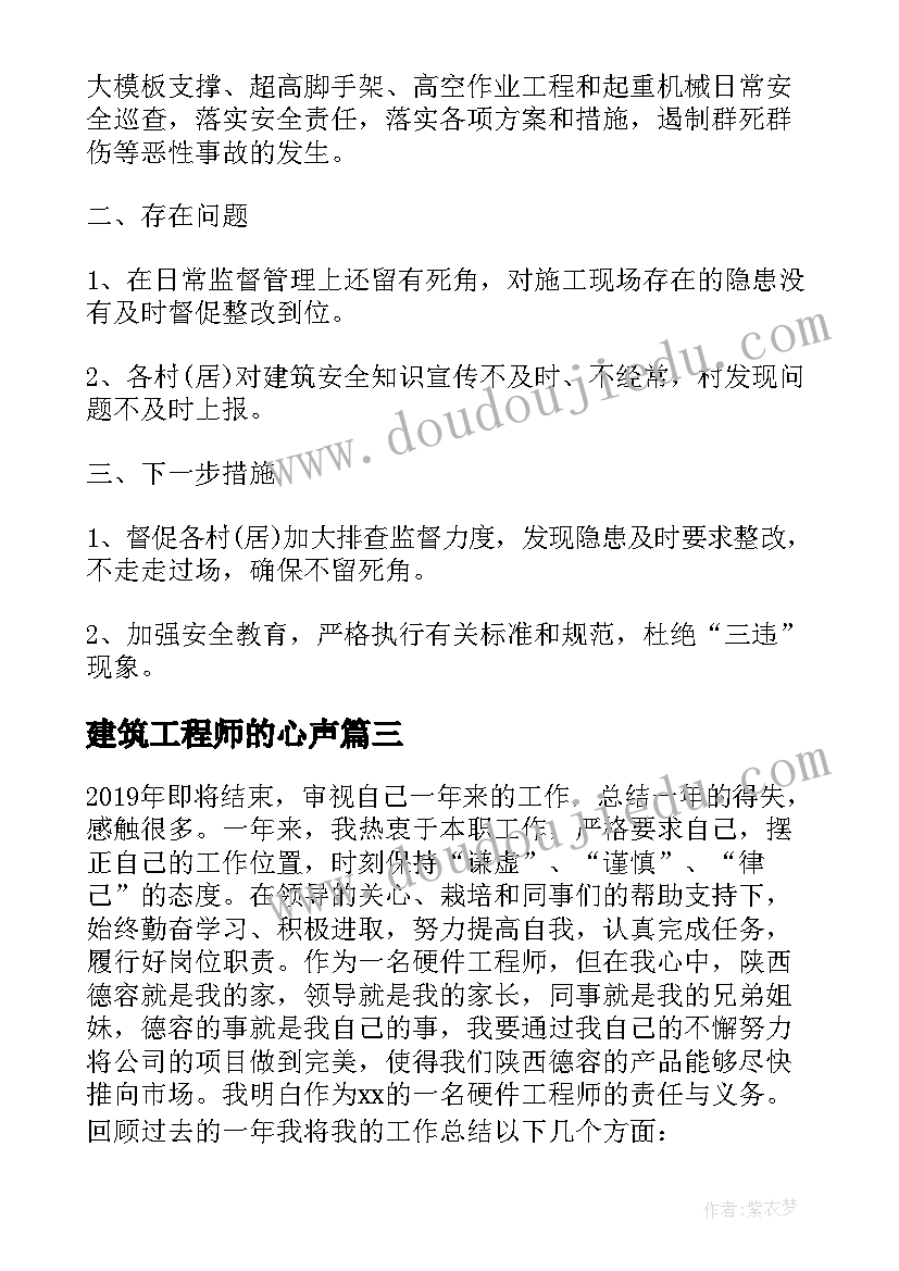 2023年建筑工程师的心声 建筑工程师年终工作总结(优秀5篇)