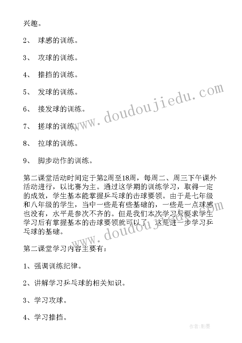 最新乒乓球兴趣小组活动总结(实用8篇)