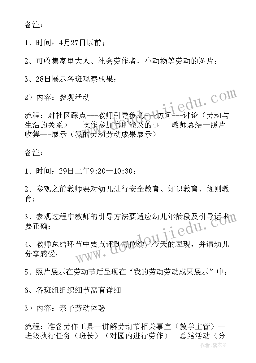 最新幼儿园开展劳动光荣活动 幼儿园劳动节活动方案(大全9篇)