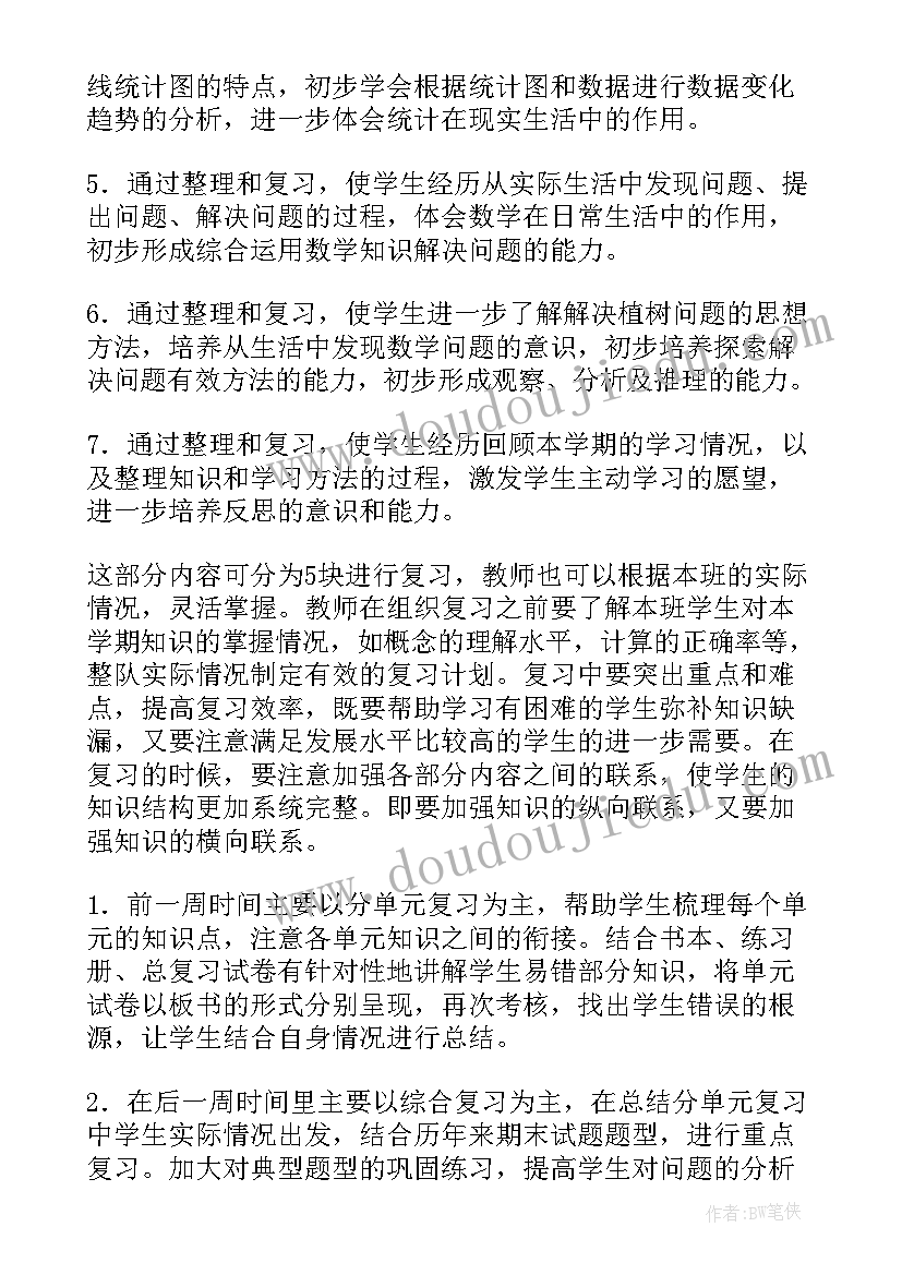 2023年学生四年级数学学生学习计划 四年级数学复习计划(大全5篇)