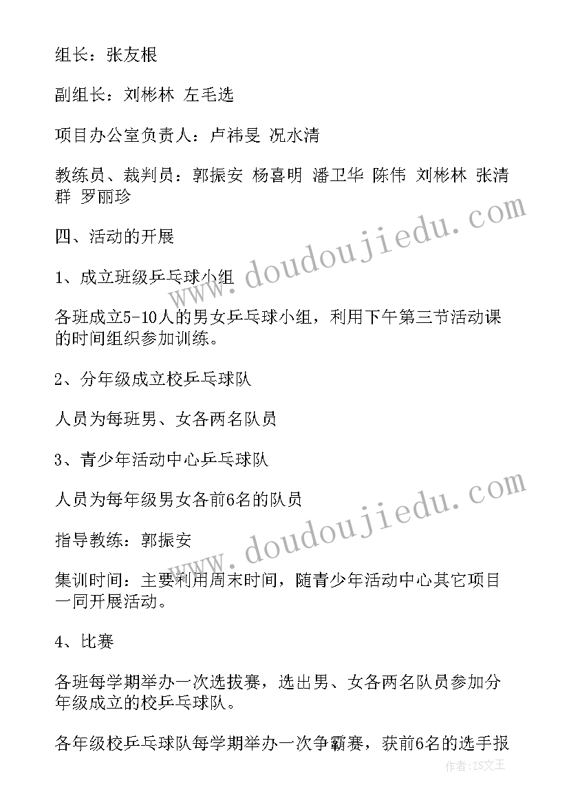 最新乒乓球趣味运动会项目 趣味乒乓球活动方案乒乓球活动方案(优质6篇)