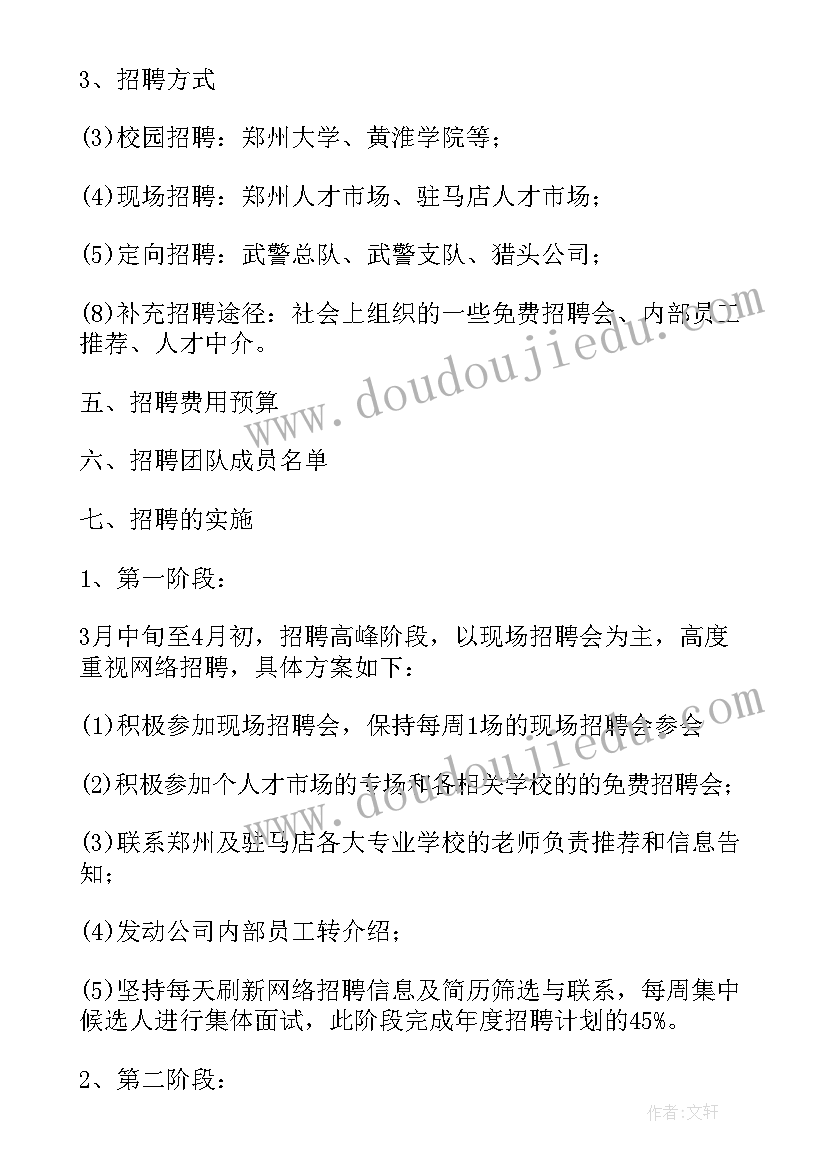 人力资源项目计划书 人力资源公司招聘计划书(精选5篇)