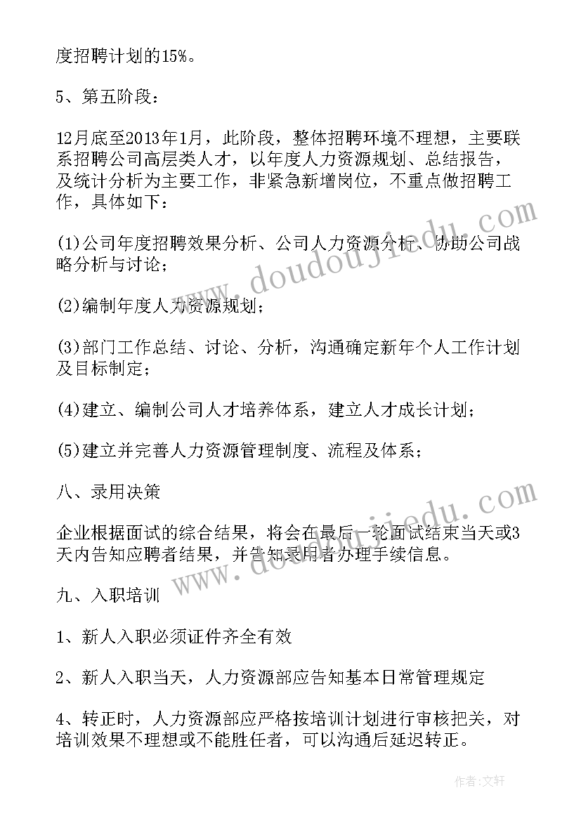 人力资源项目计划书 人力资源公司招聘计划书(精选5篇)