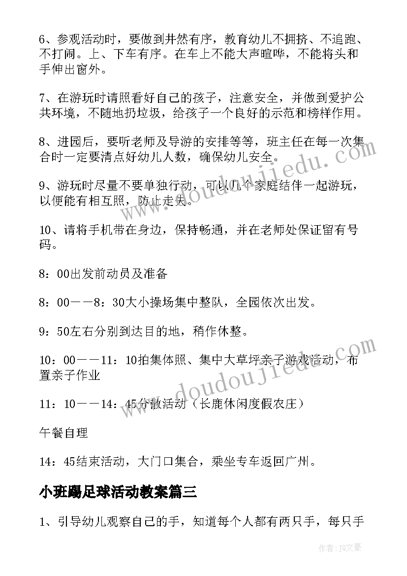 2023年小班踢足球活动教案 小班活动方案(精选10篇)