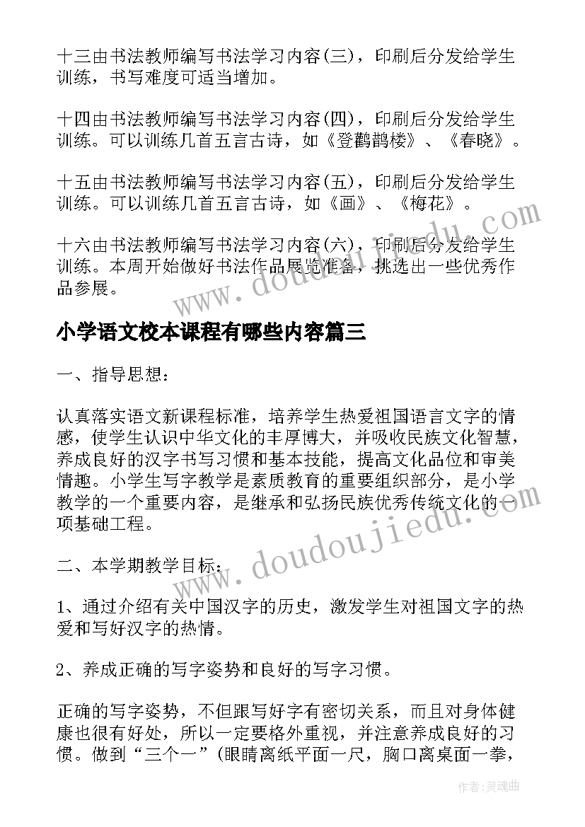 最新小学语文校本课程有哪些内容 小学语文课程教学总结(汇总5篇)