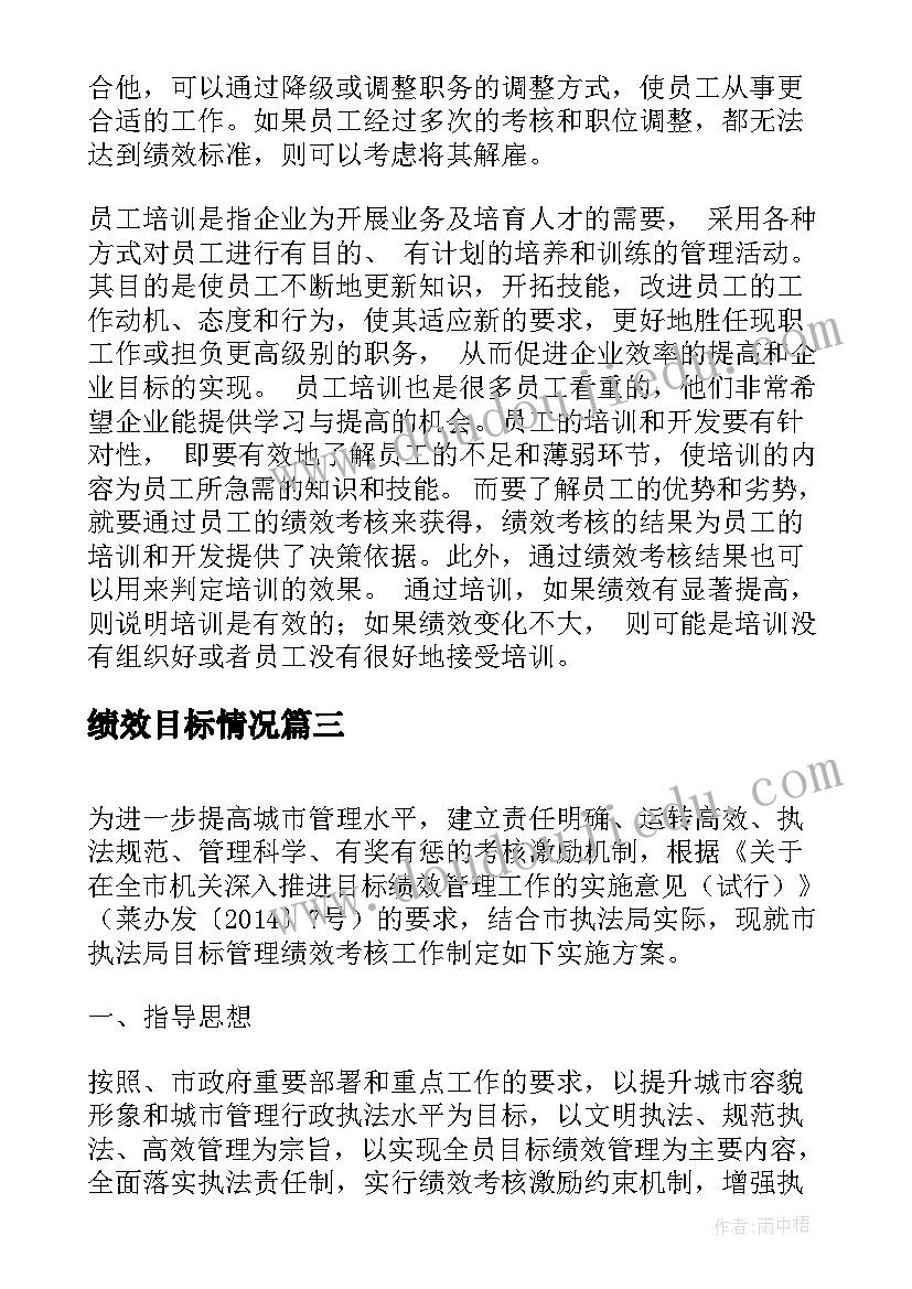 2023年绩效目标情况 员工绩效目标计划书(模板9篇)