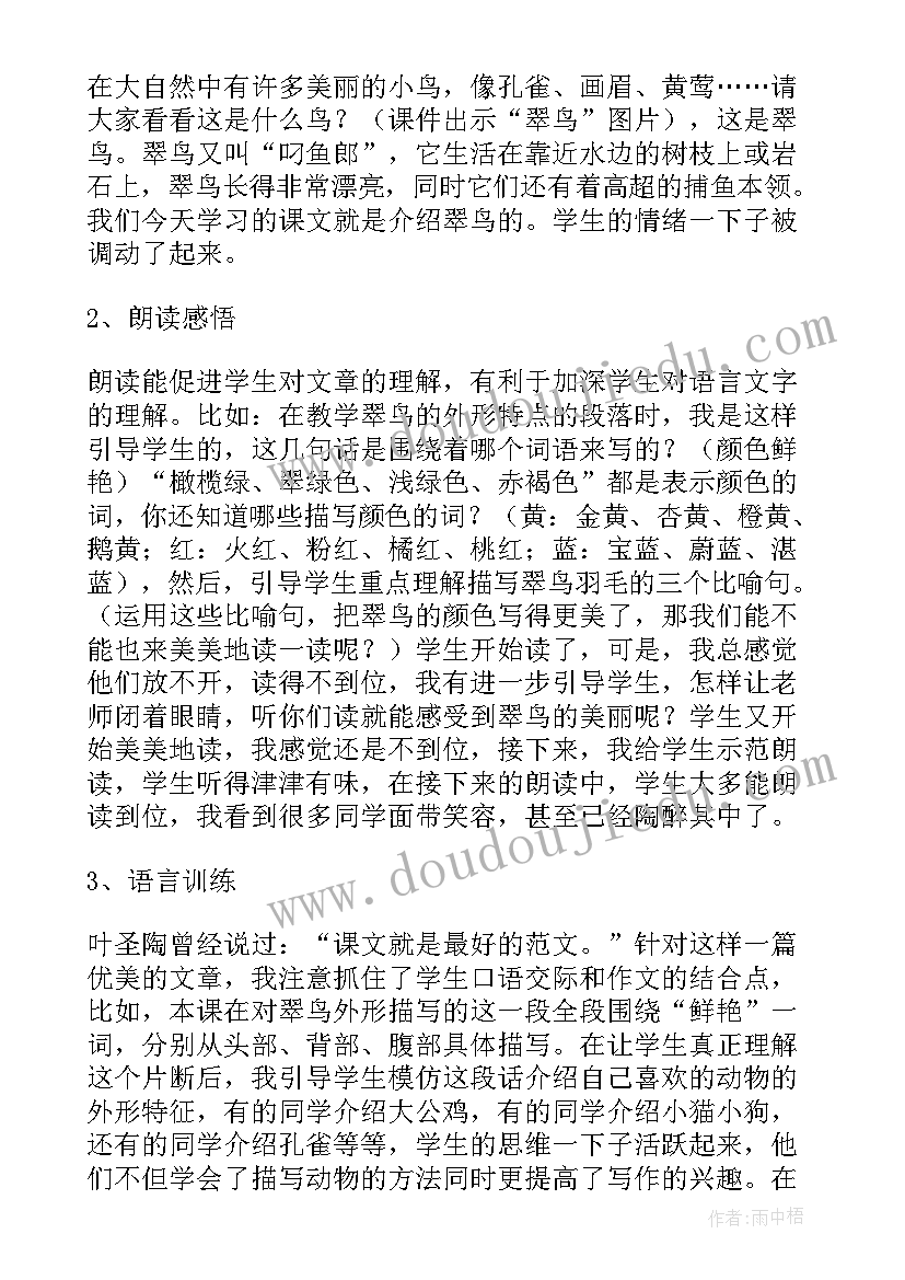 2023年翠鸟教学反思及改进措施 翠鸟教学反思(实用8篇)