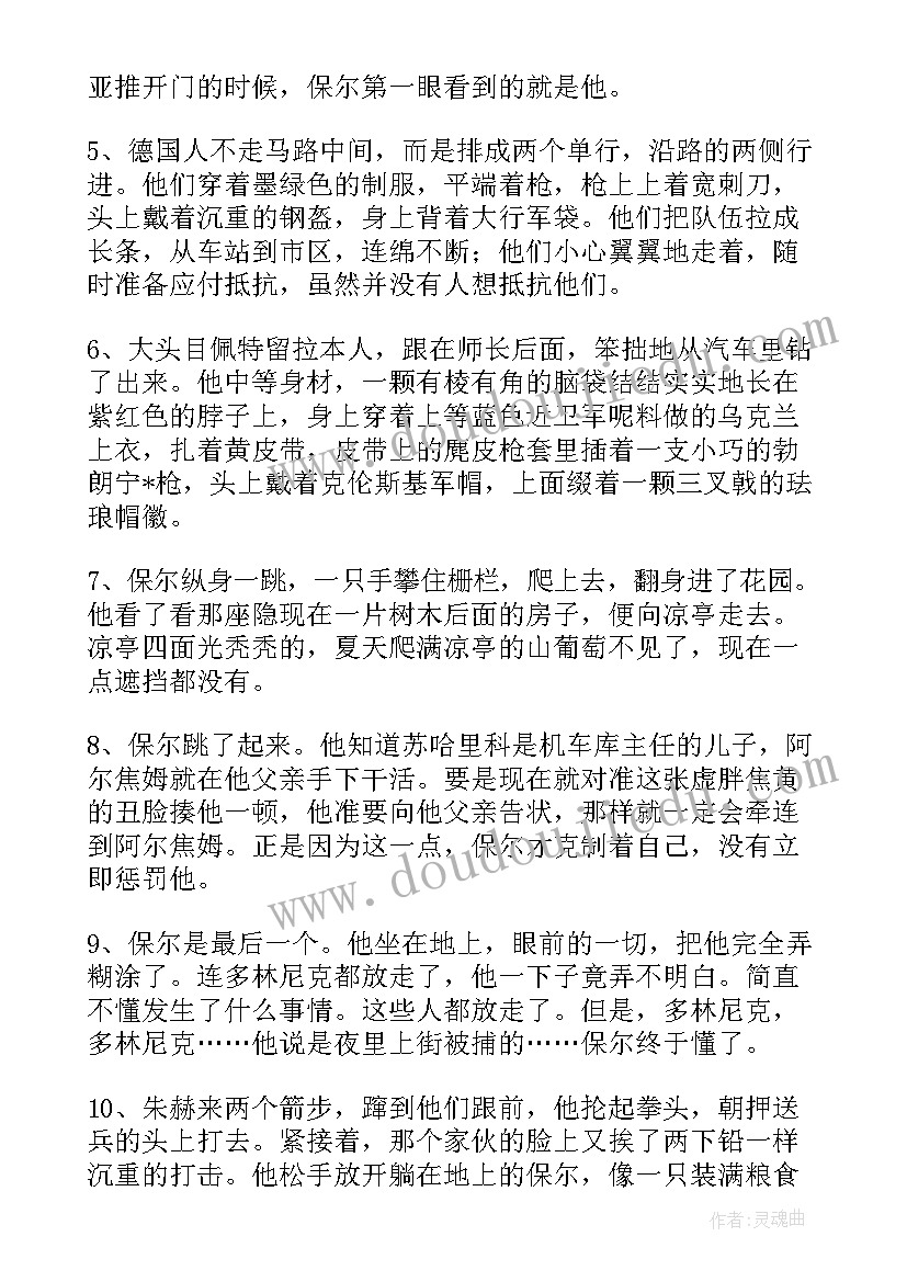 最新钢铁是怎样炼成的摘抄及感悟 钢铁是怎样炼成的中的好句摘抄(优质9篇)