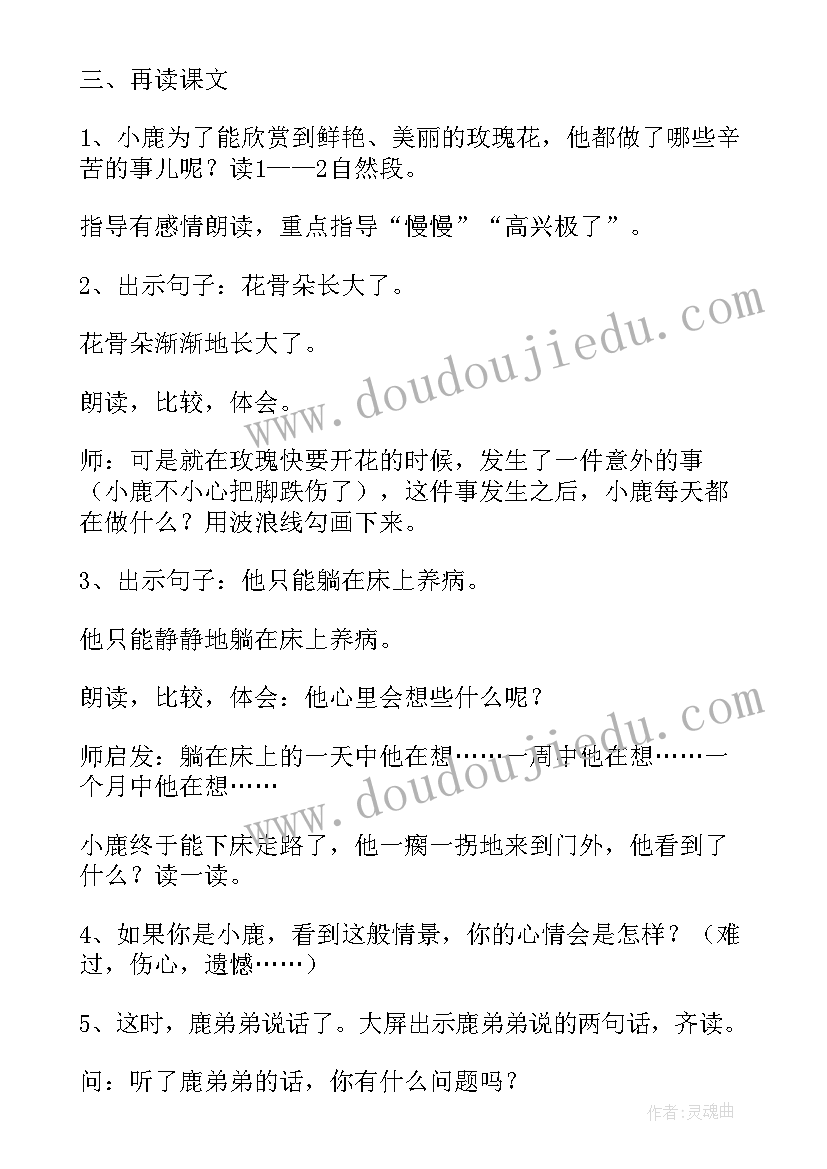 玫瑰花美术课教学目标 小鹿的玫瑰花教学设计和教学反思(优秀5篇)