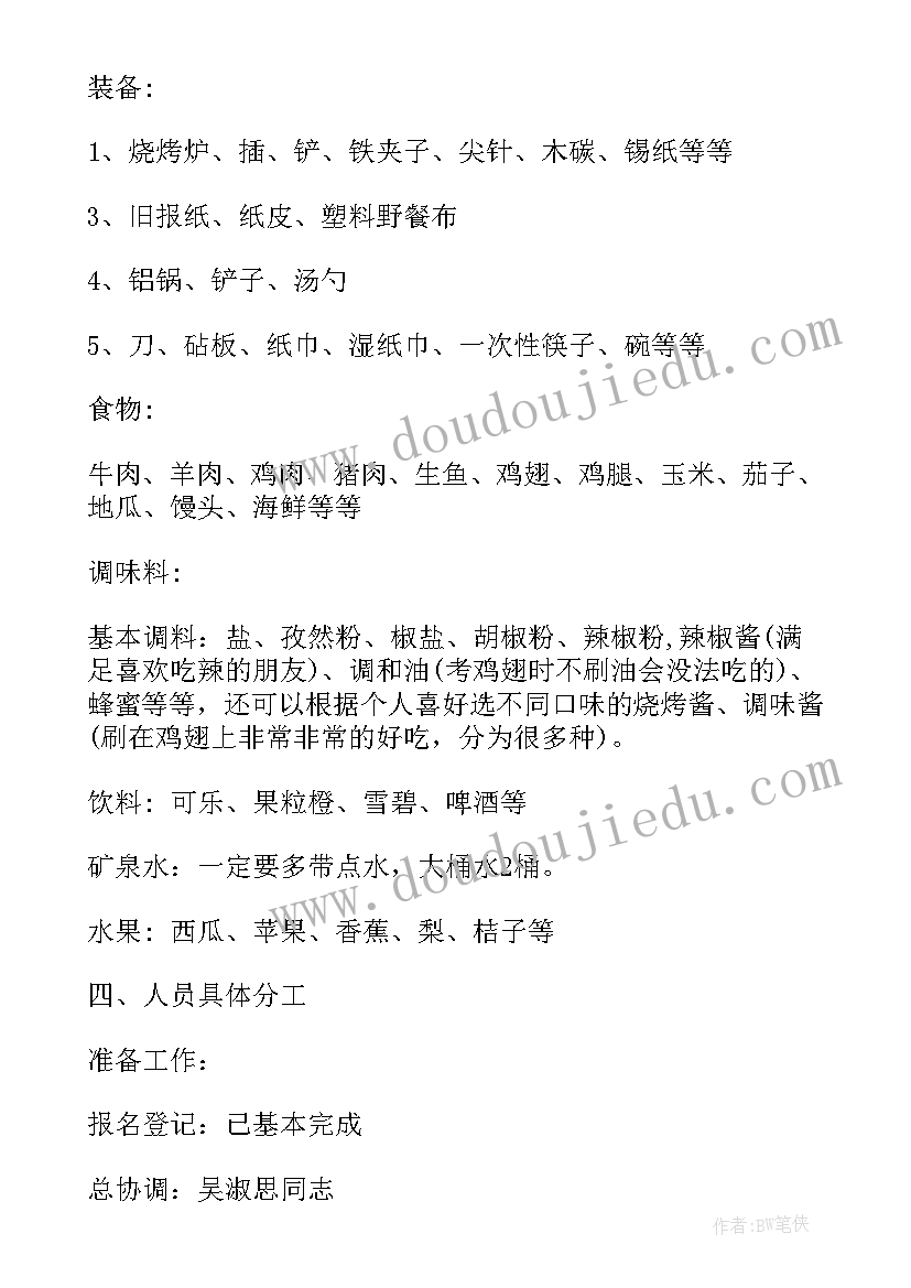 2023年业主烧烤活动方案(通用8篇)