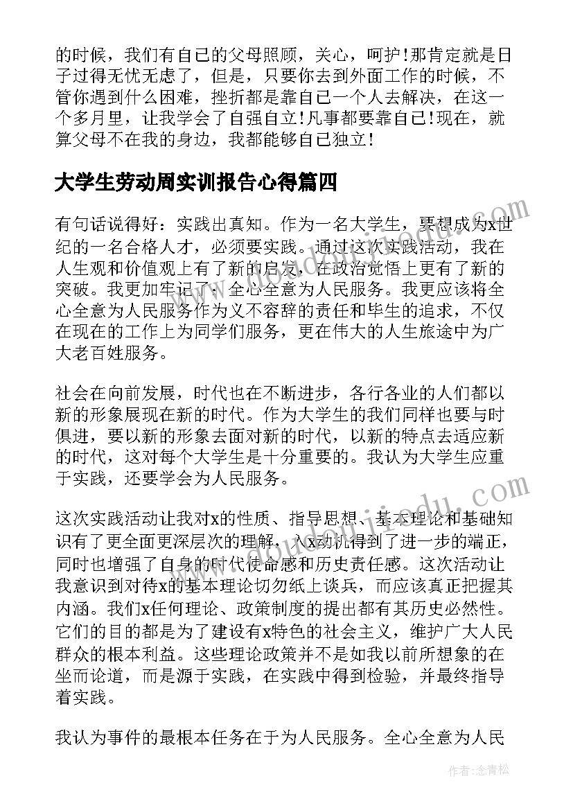 2023年大学生劳动周实训报告心得 大学生个人劳动实践总结(精选5篇)