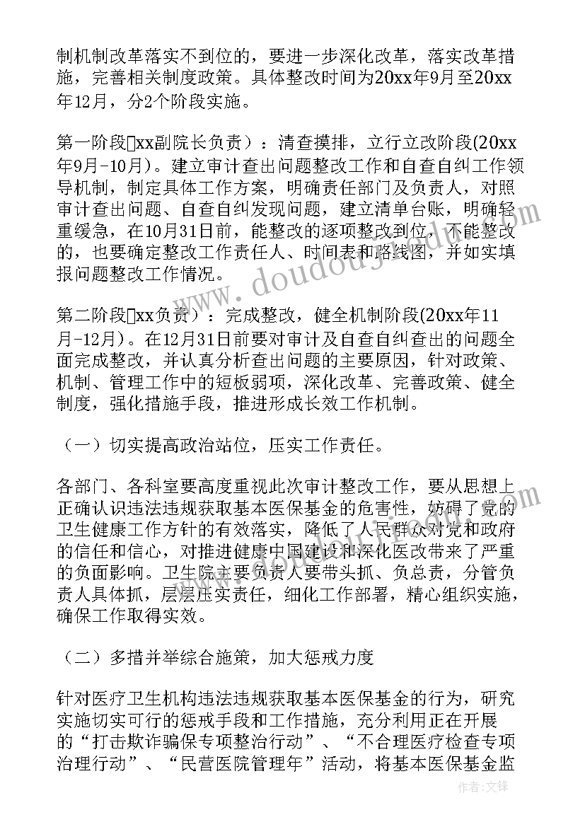 最新医保自查方案(模板5篇)