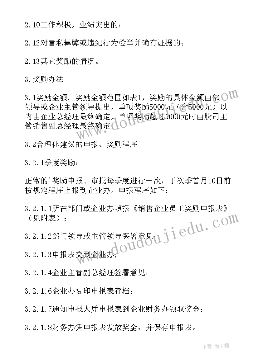 2023年销售奖励的方案有哪些(实用5篇)