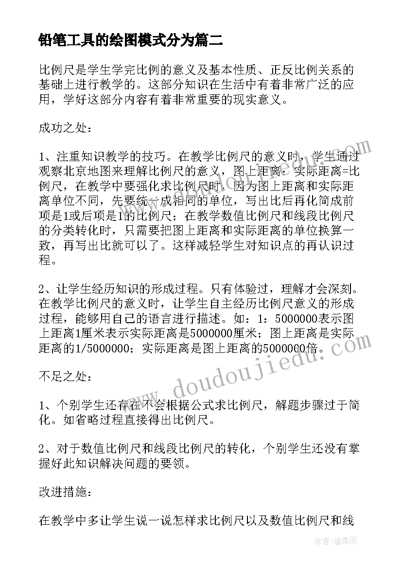 2023年铅笔工具的绘图模式分为 放飞想象－－画图教学反思(优质5篇)