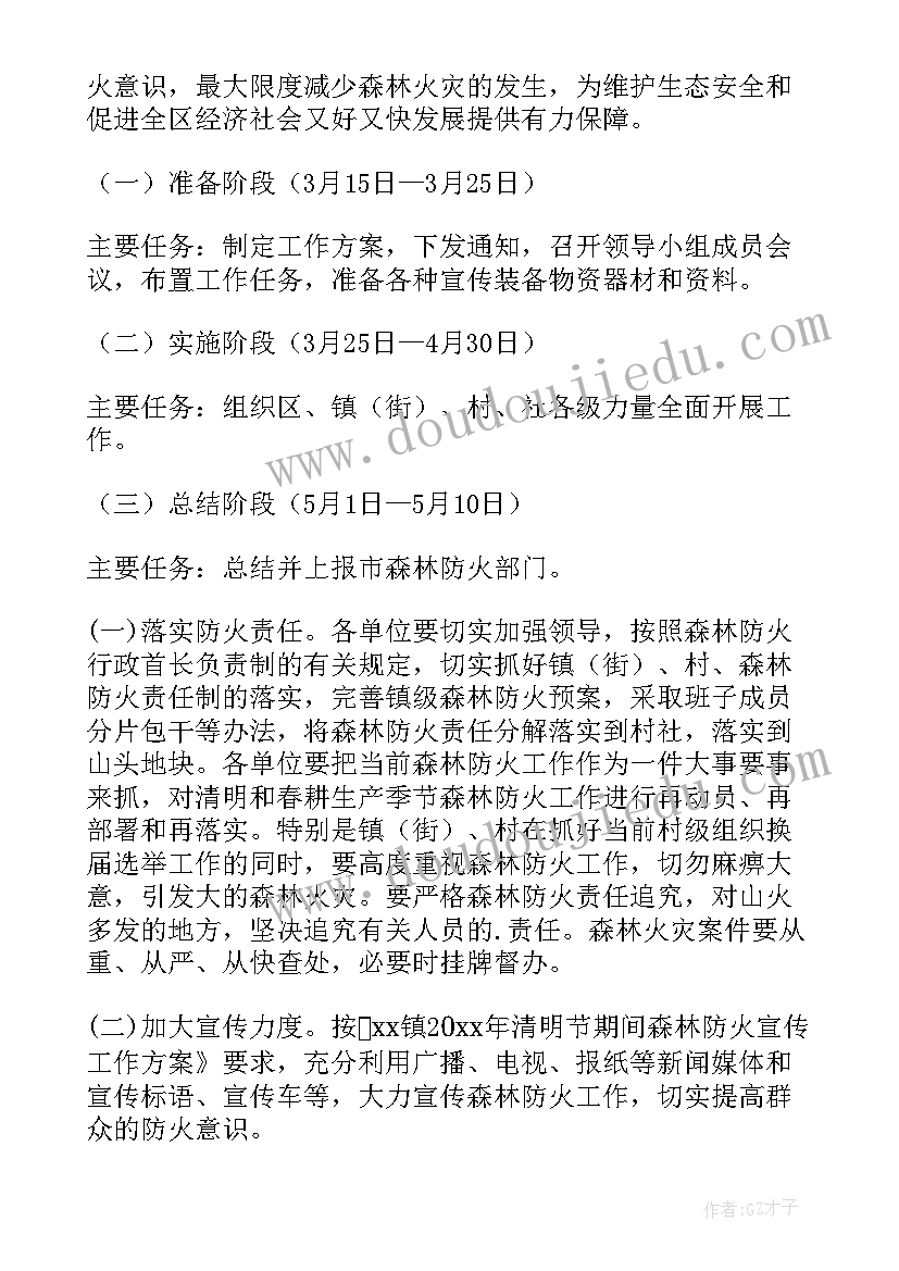 最新清明节期间工作报告 镇清明节期间森林防火工作方案(优秀10篇)