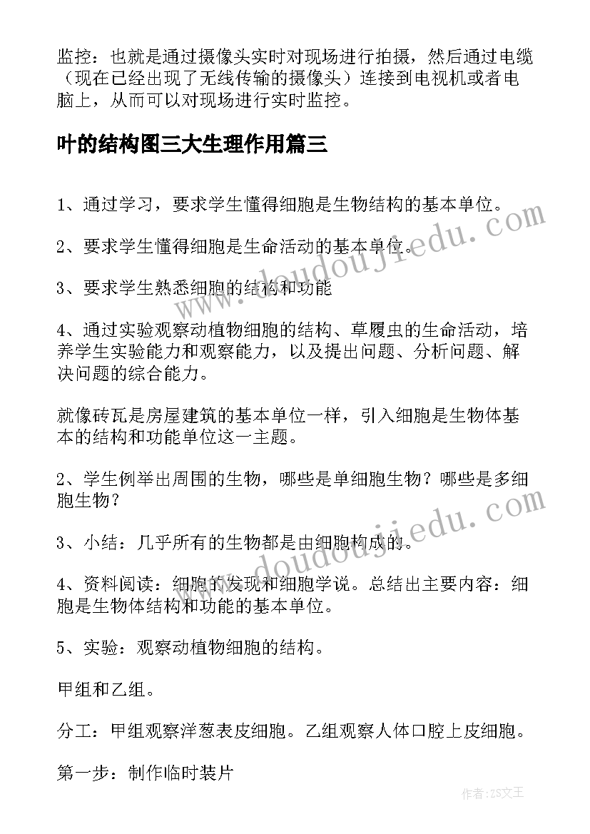 叶的结构图三大生理作用 社会传播的结构与功能读后感(实用5篇)