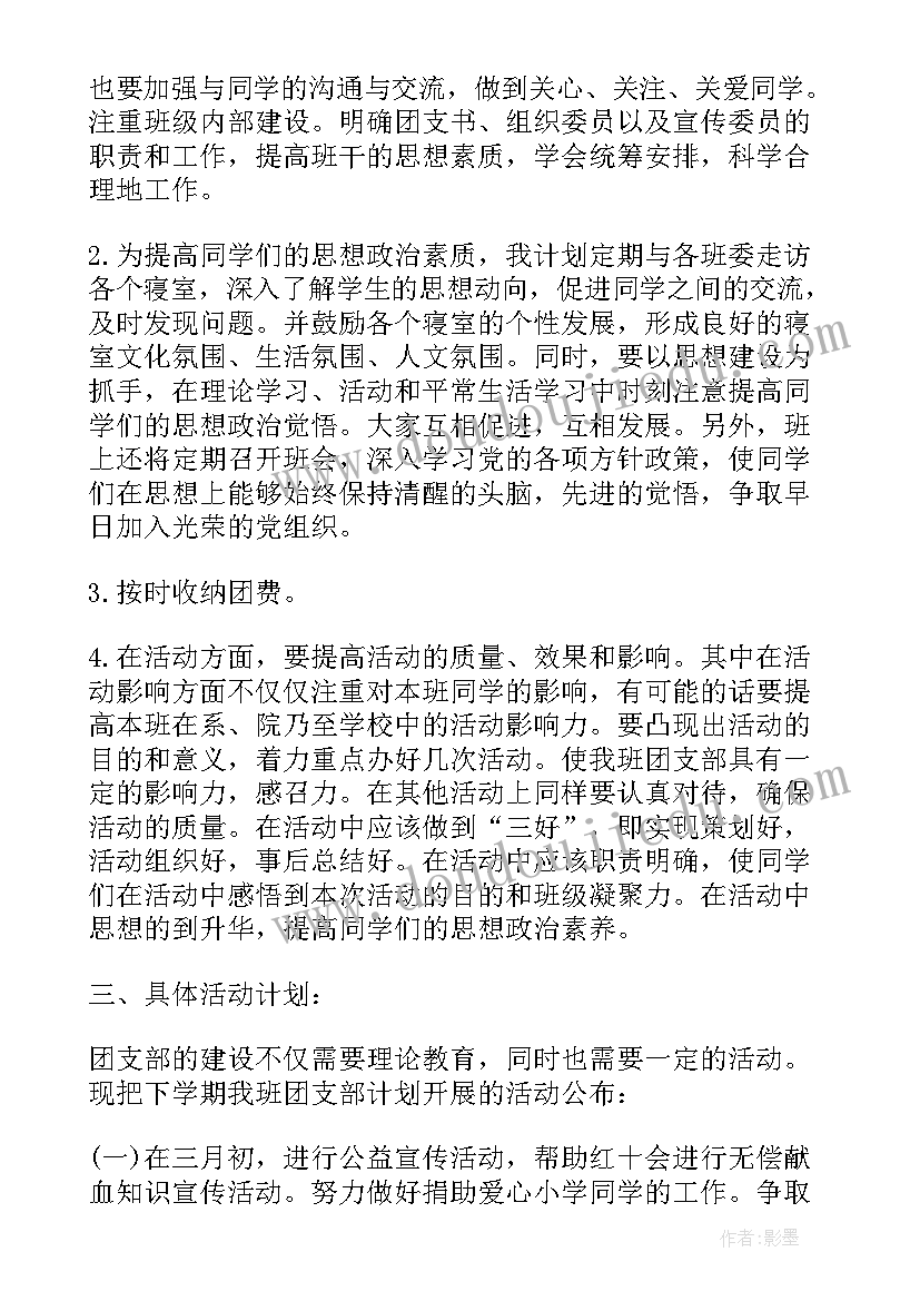 2023年大学生团支书工作设想 大学生团支书工作计划(模板5篇)