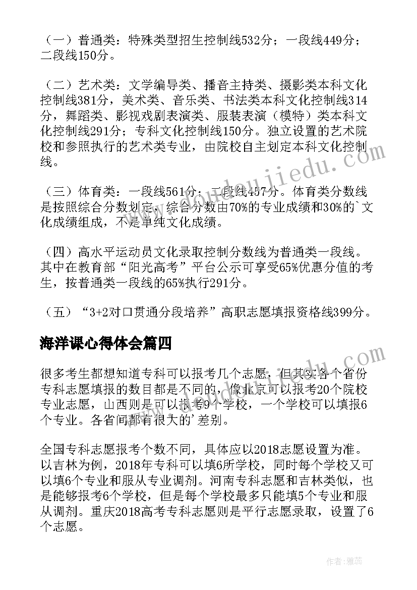 2023年海洋课心得体会(优秀8篇)