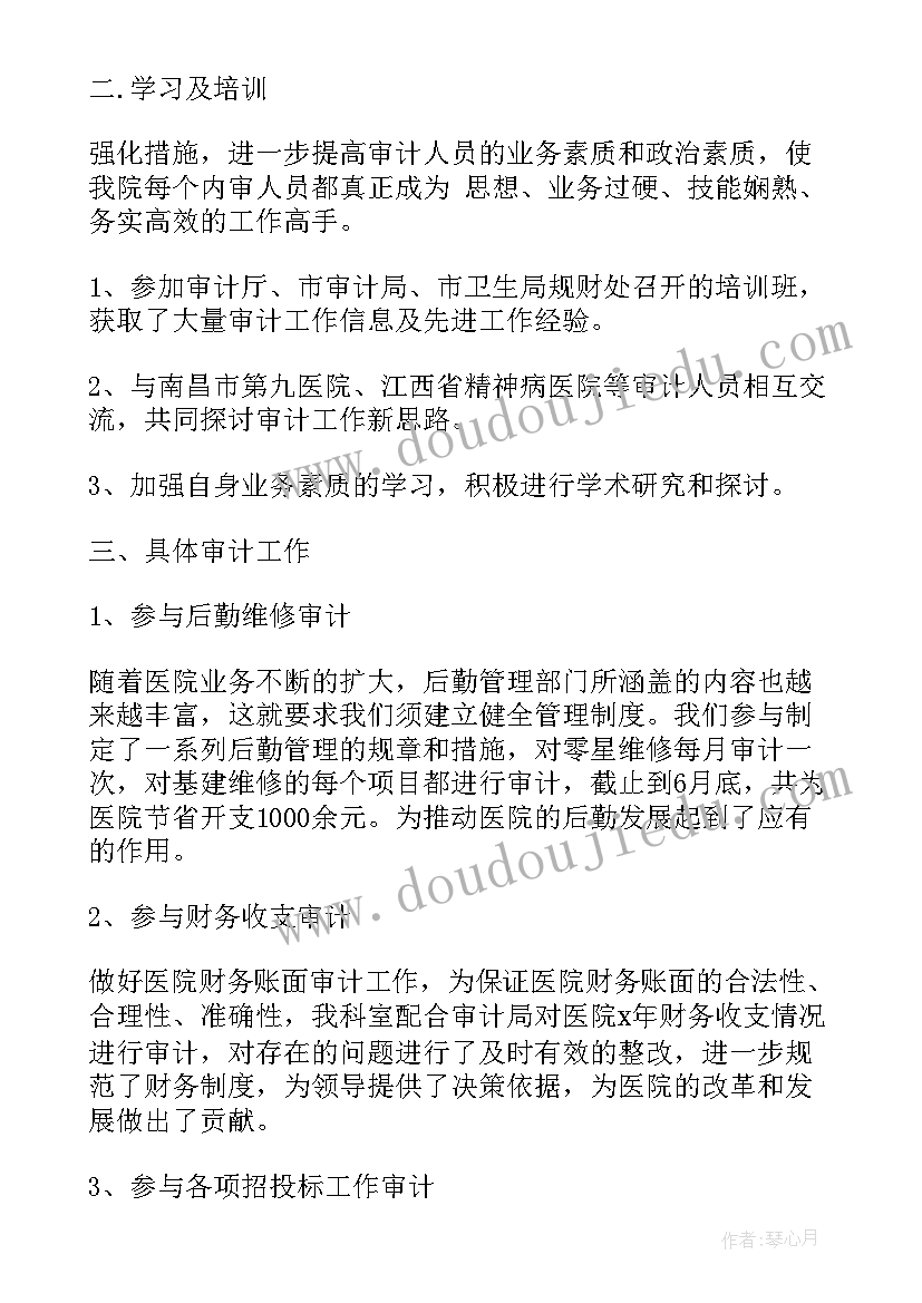 医院内部审计年度审计计划 医院内部审计工作计划书(汇总5篇)