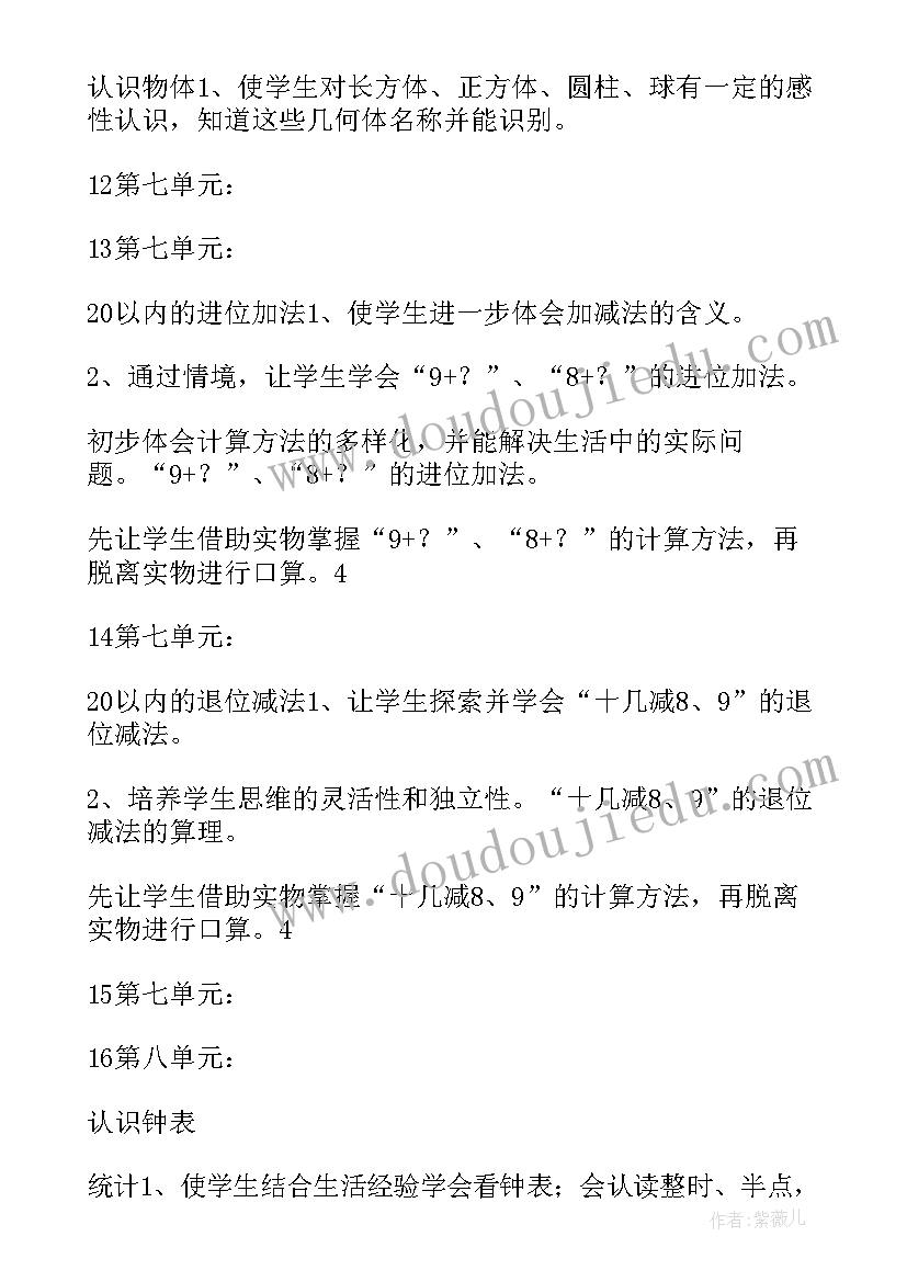 最新北师大版一年级数学进度表 北师大一年级数学教学计划(大全10篇)