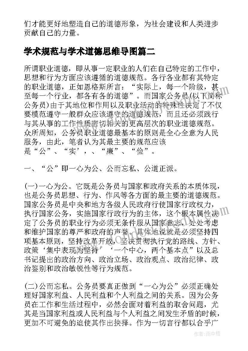 学术规范与学术道德思维导图 提高个人道德规范心得体会(汇总5篇)