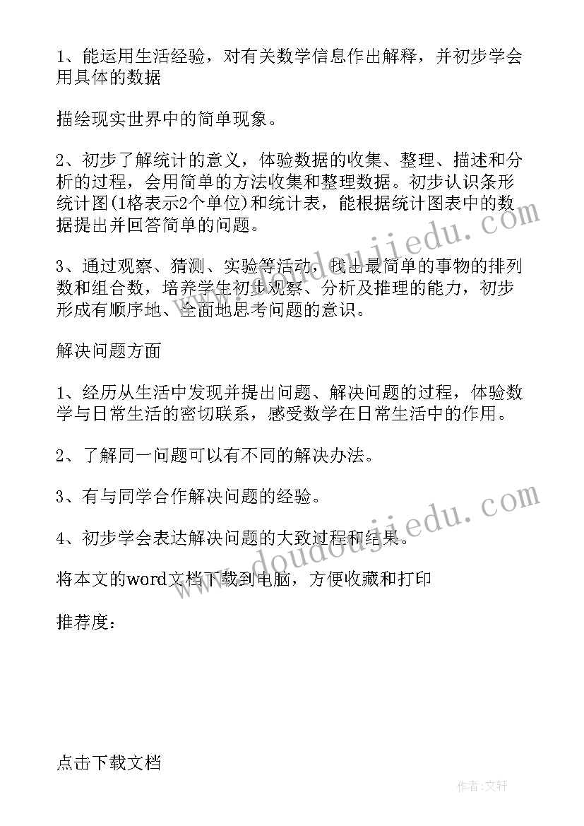 人教版四年级数学教学工作计划表(大全5篇)