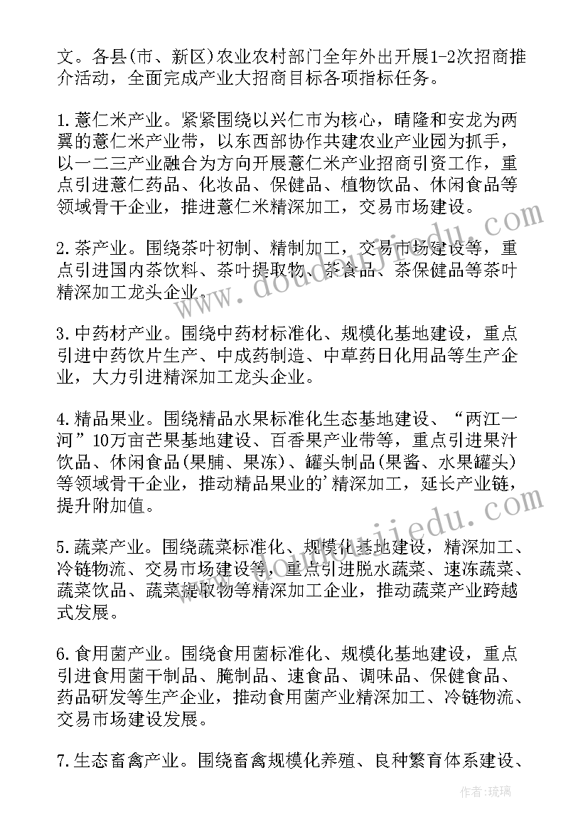 设施农业运营方案 农业产业园区招商运营方案(优秀5篇)