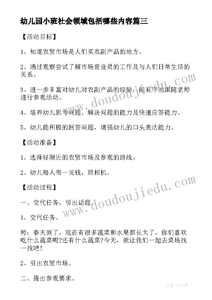 幼儿园小班社会领域包括哪些内容 幼儿园大班社会领域活动方案(通用5篇)