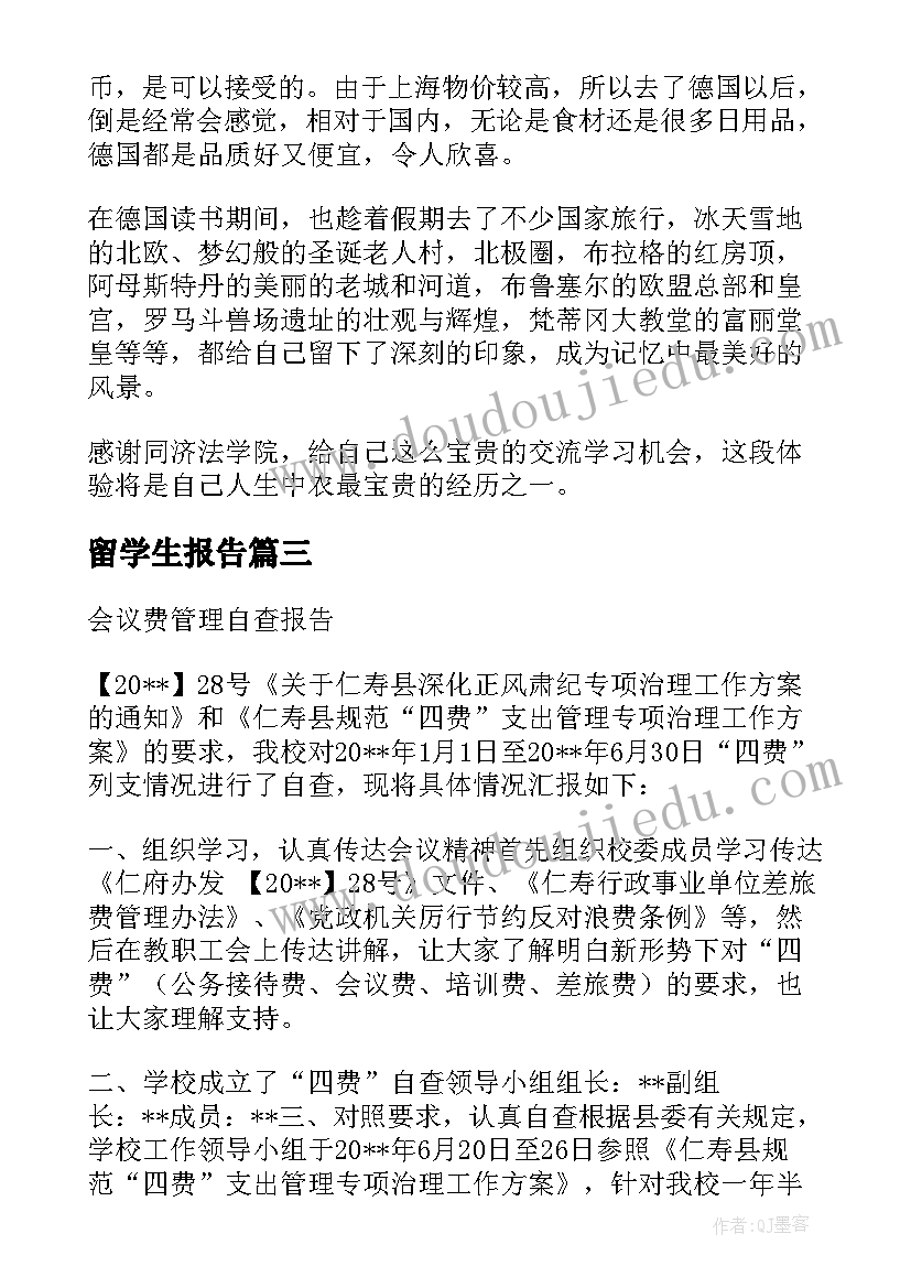 留学生报告 子女出国留学情况报告(通用5篇)