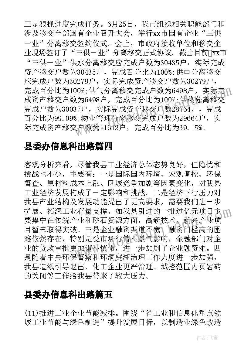 2023年县委办信息科出路 经济和信息化局工作总结及工作计划(模板9篇)