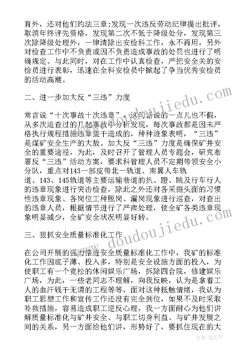 2023年安全督查科长个人述职报告(大全5篇)