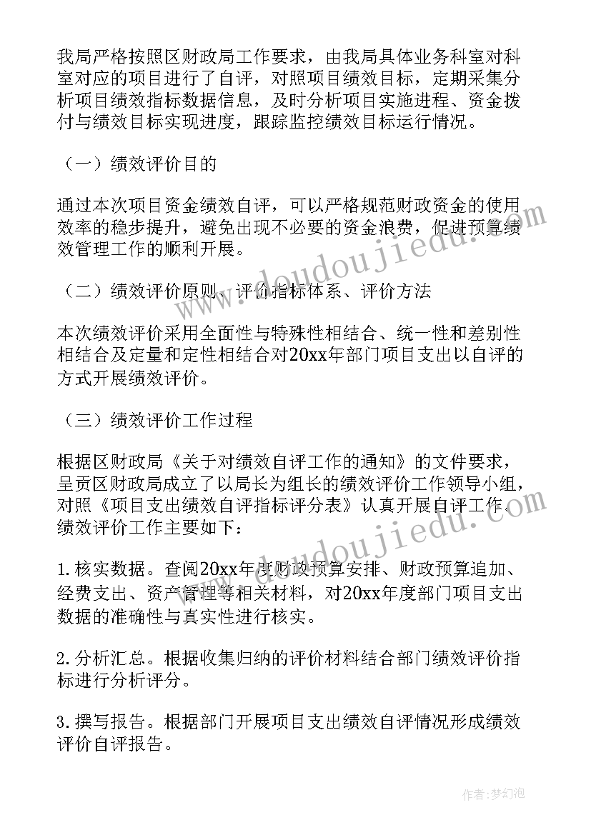 最新公共项目管理绩效评价 项目支出绩效评价报告(汇总9篇)