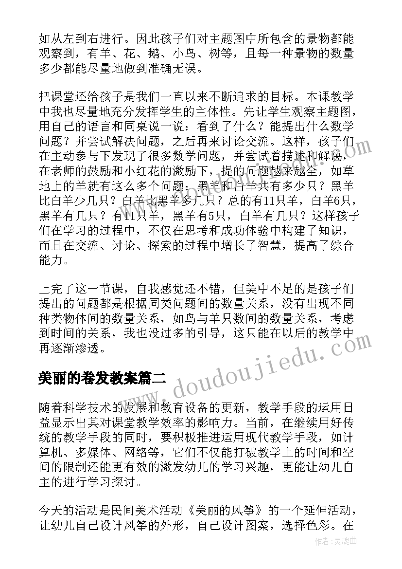 美丽的卷发教案(模板8篇)