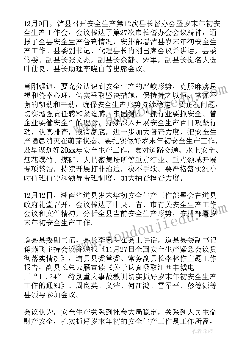 最新村居安全生产专题会议记录内容(精选5篇)