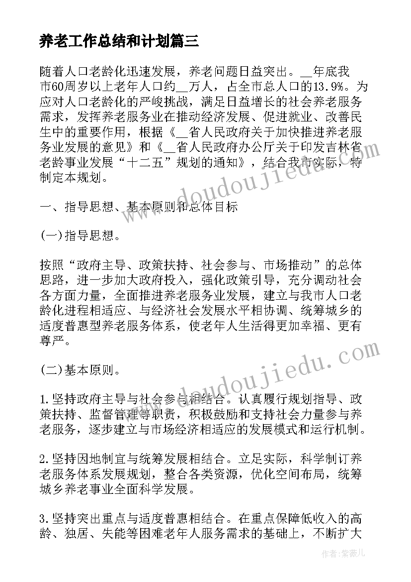 2023年养老工作总结和计划 社区养老工作计划(实用10篇)