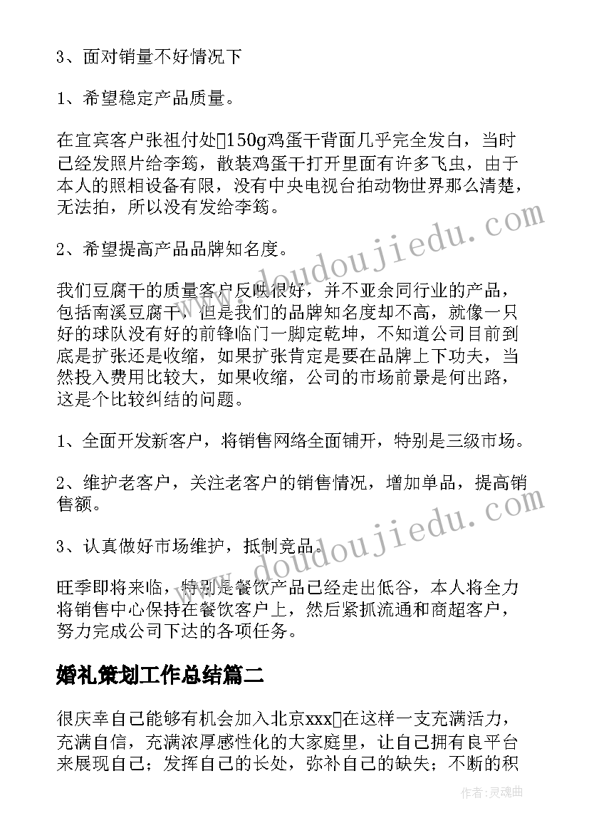 2023年婚礼策划工作总结 月度工作总结(精选6篇)