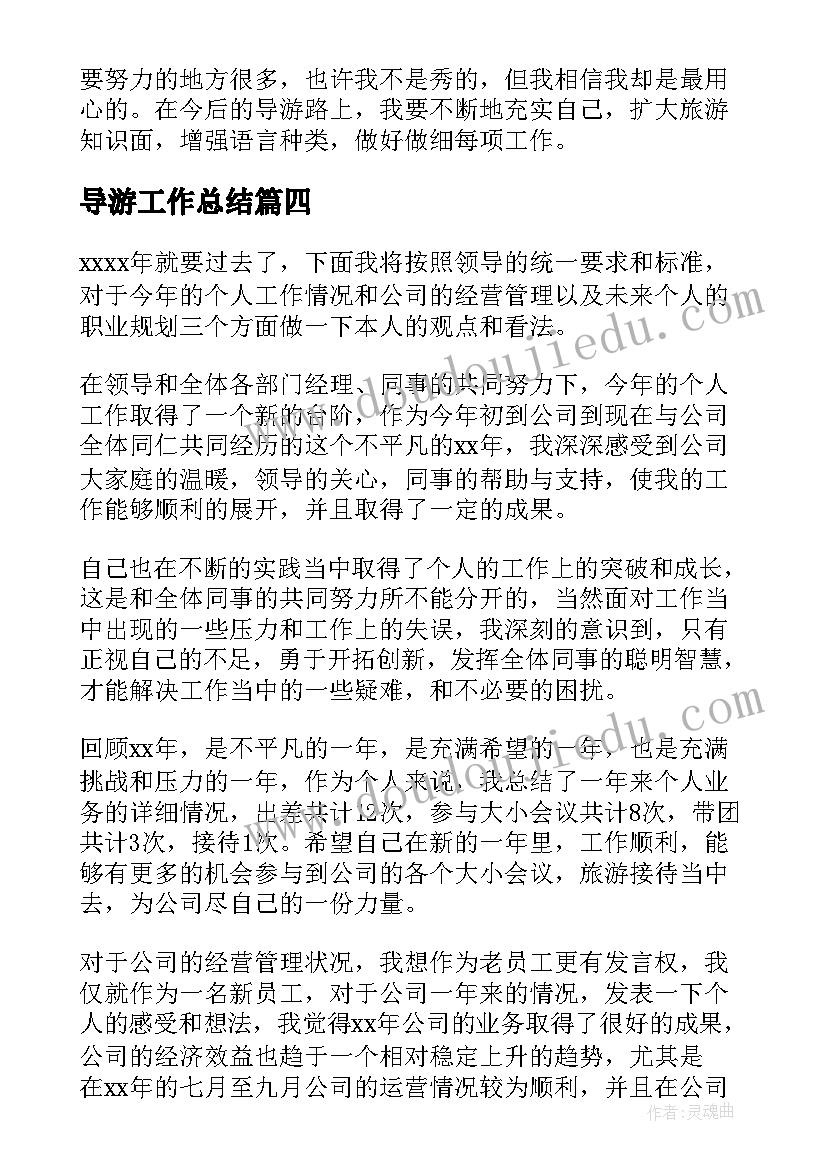 2023年导游工作总结(实用8篇)