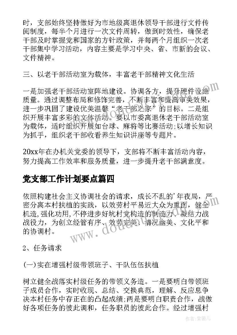 党支部工作计划要点 党支部工作计划(大全5篇)