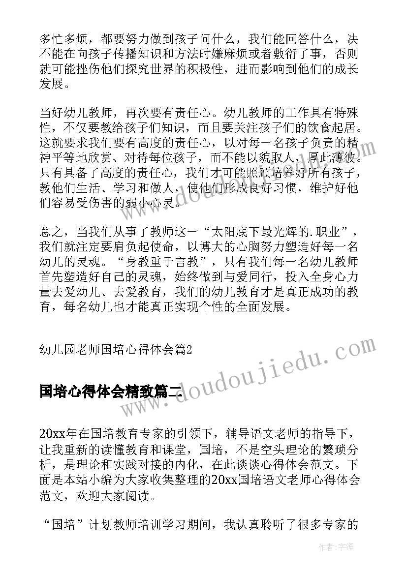 国培心得体会精致(优质5篇)