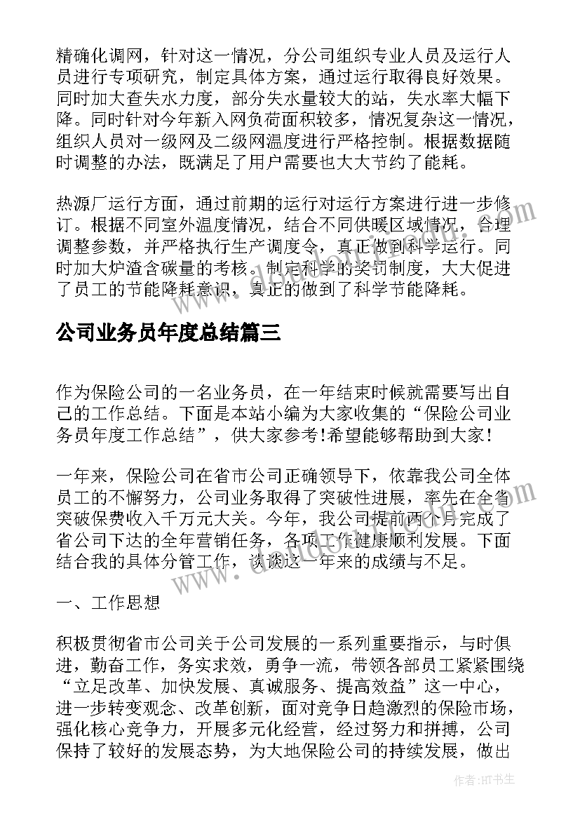 公司业务员年度总结(优质5篇)