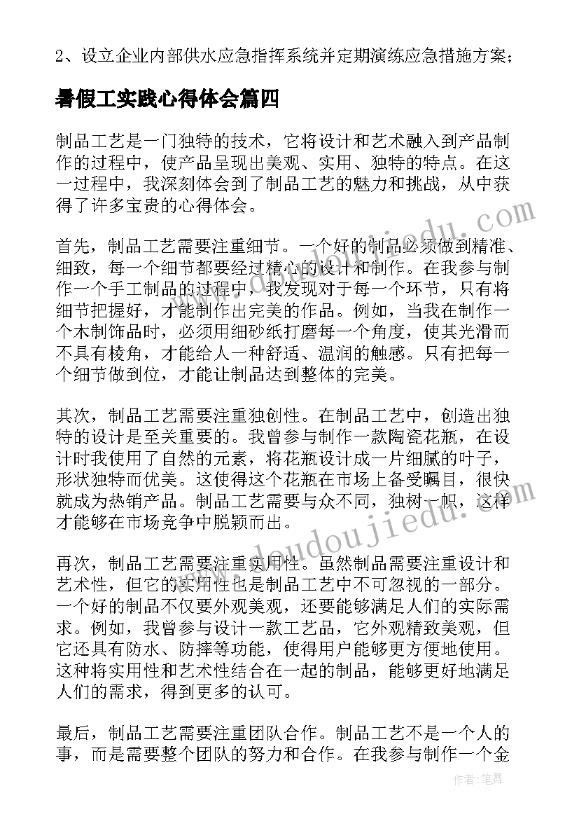 2023年暑假工实践心得体会 乡镇食品药品工作总结(模板5篇)